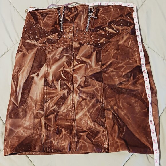 Leather patterned skirt - Picture 1 of 1